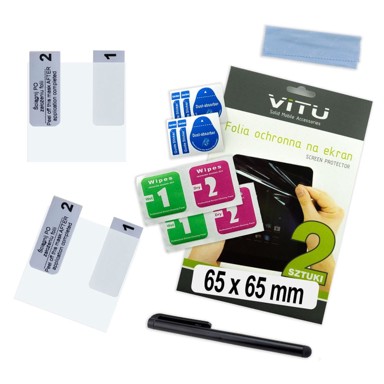 VITU Zaštitna folija za mobitel i GPS uređaj, stranica 65 mm, 3,6", 2 kom.